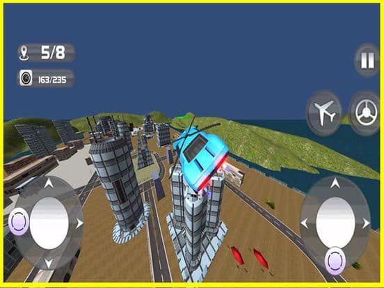 Flying Car Helicopter - Future Driving Stunts - Airplane Flight Pilot screenshot 2