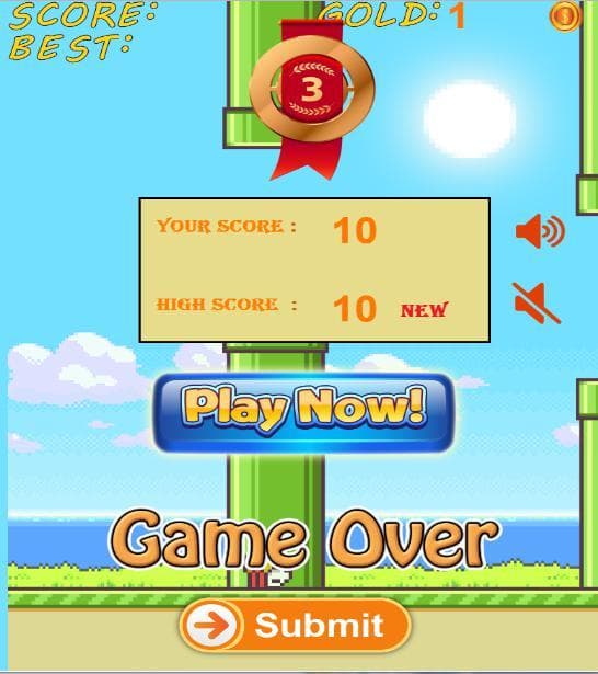 Flappy Bird (flappybird-ws) screenshot 4