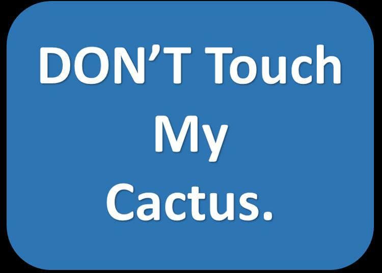 DONT Touch My Cactus