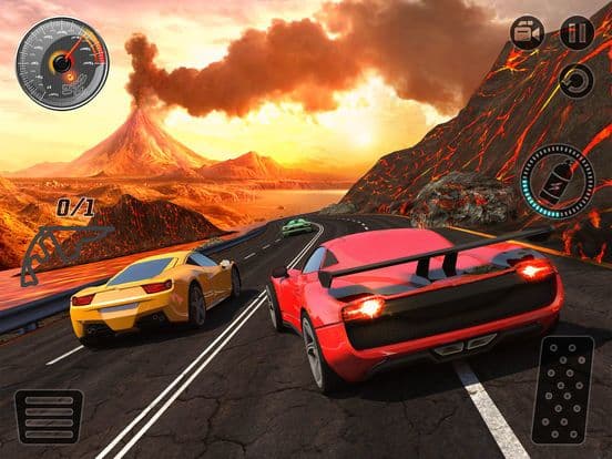 Fast Racing Car Simulator 3D - Winter Race 2017 screenshot 3