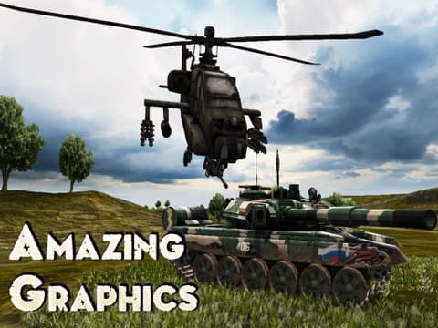 Boeing AH-64 Apache Longbow - Combat Gunship Helicopter Simulator of Infinite Tanks Hunter screenshot 3