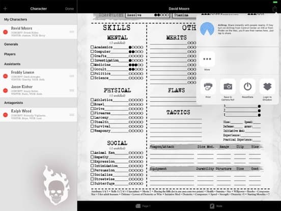 Real Sheet: NWOD Hunter ∞ screenshot 3