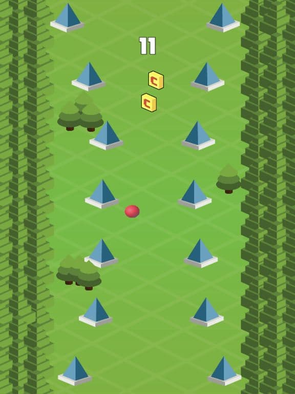 Rolling Red Ball Sky In Green Planet - One Direction Arcade Gameplay screenshot 5