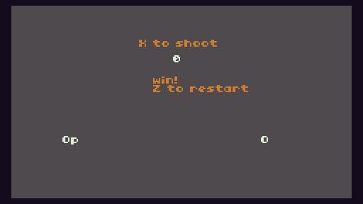 X to shoot