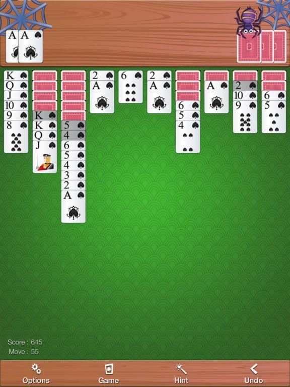 Relaxed Spider Solitaire Pro screenshot 3