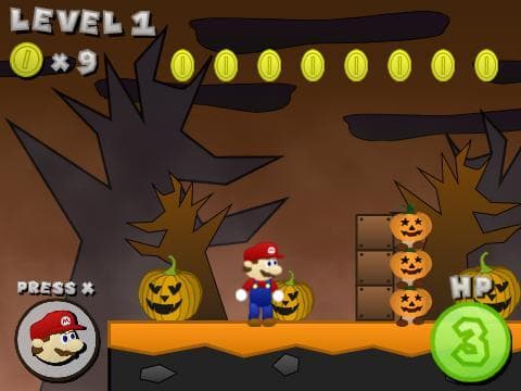Super Mario on Scratch Halloween - HTML Port
