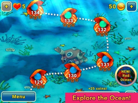 OceanuX Deluxe - Underwater Match 3 screenshot 4