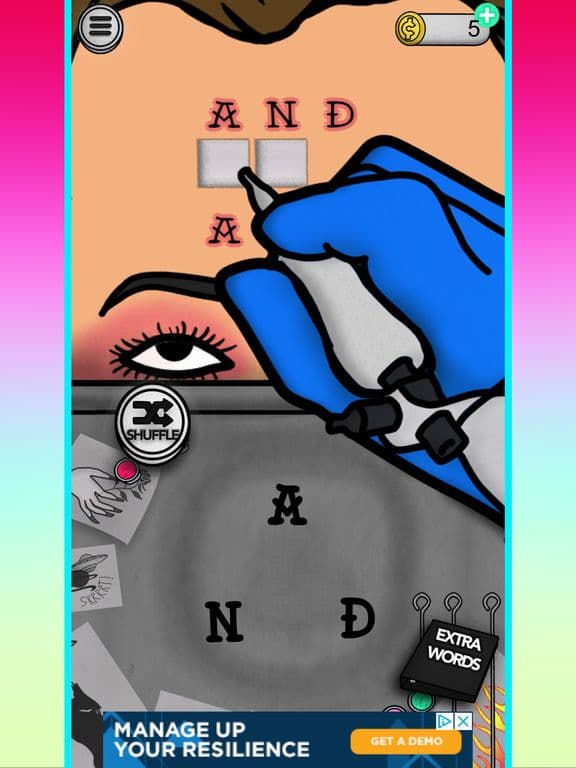 Face Tats - a tattoo word game