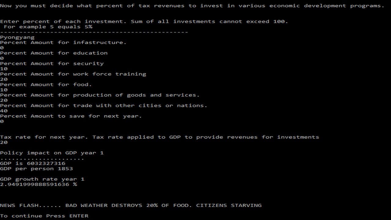 Area Cooperation Economic Simulation: North Korea (ACES) screenshot 4
