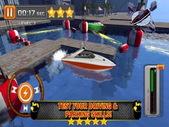 Ace 3D Boat Parking Speedboat Driving Simulator screenshot 4