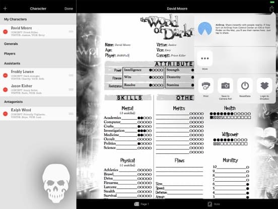 Real Sheet: NWOD Human ∞ screenshot 3
