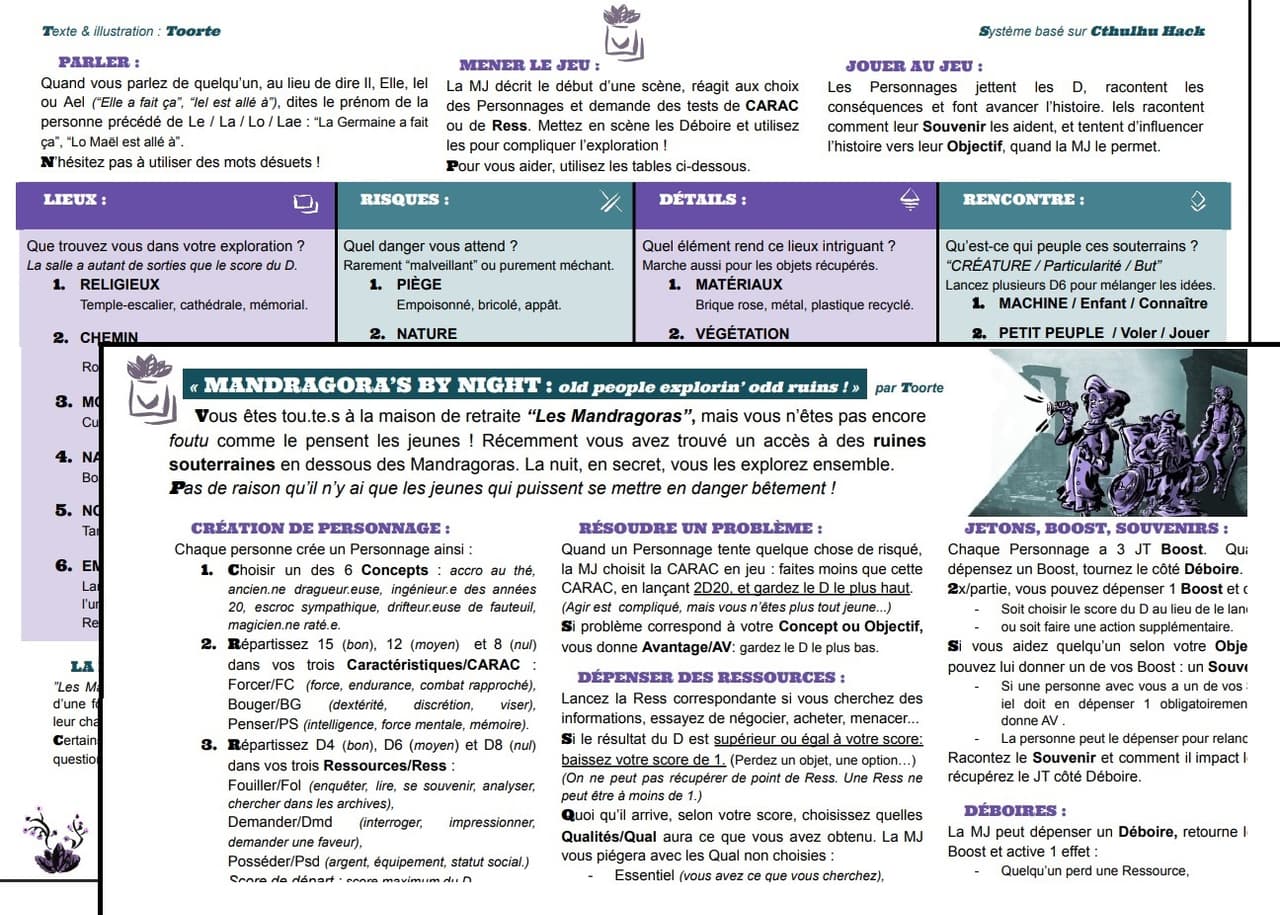 [FR] One page JDR - Mandragoras by night screenshot 3