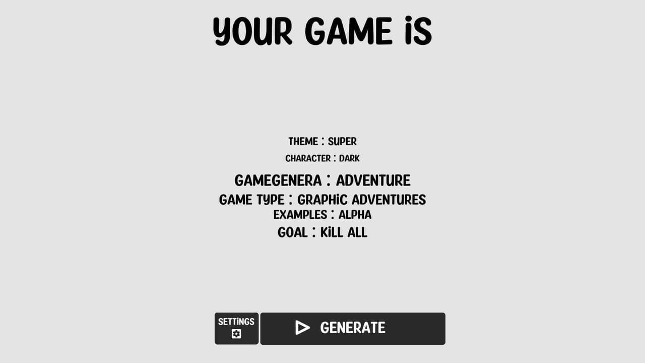 Ultimate Game Idea Generator screenshot 4