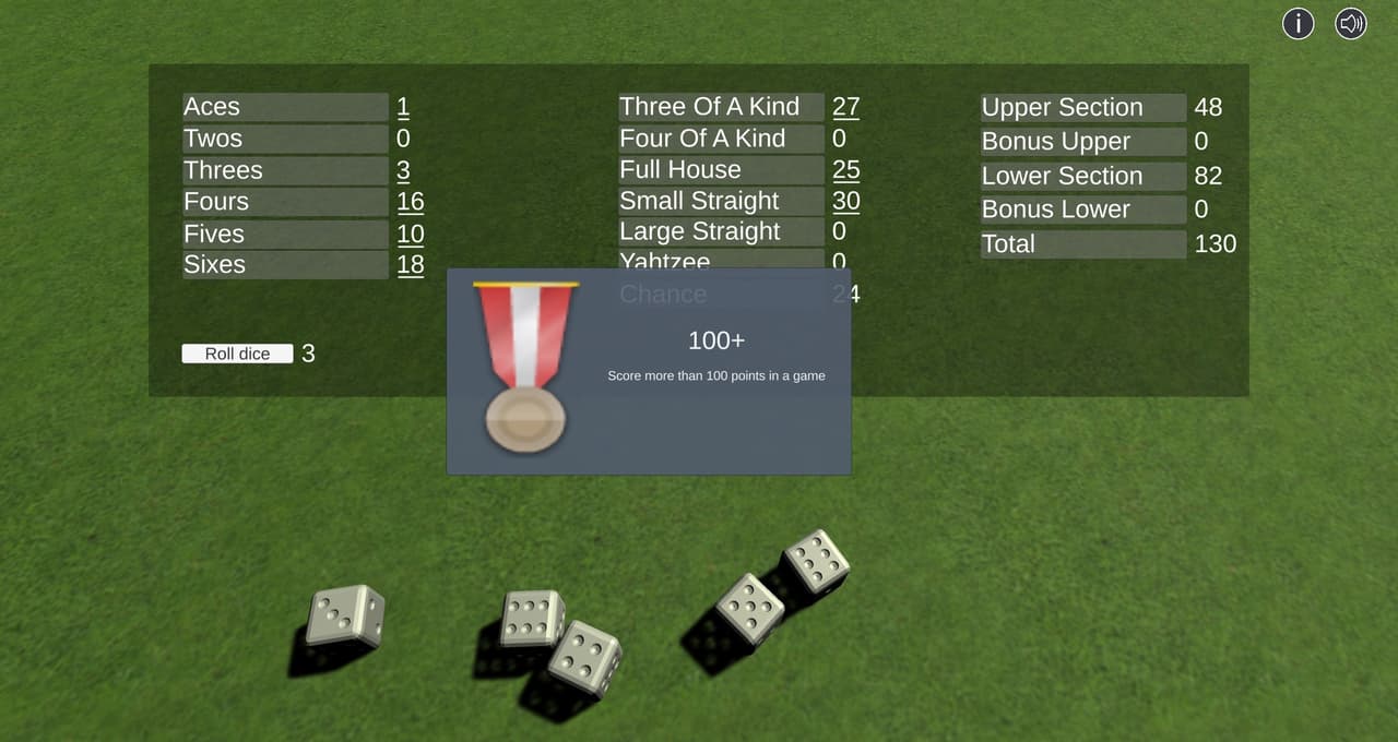 3D Yahtzee Deluxe