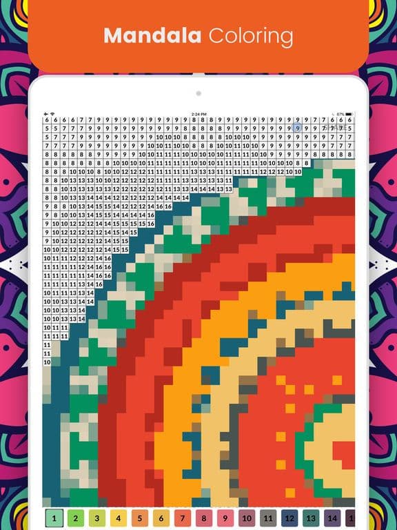 Kaleidoscope Pixel Art Mandala screenshot 3