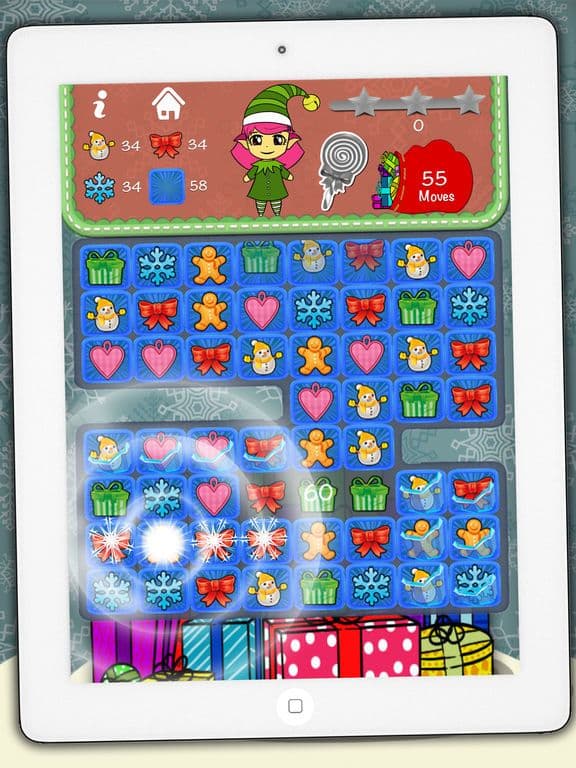 Elfs christmas candies smash – Educational game for kids from 5 years old