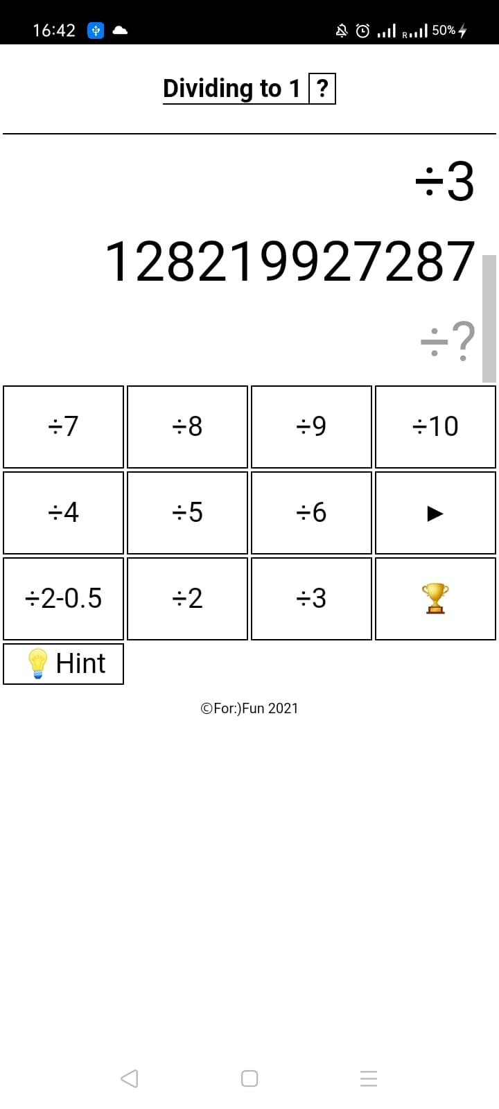 Dividing to 1 screenshot 3