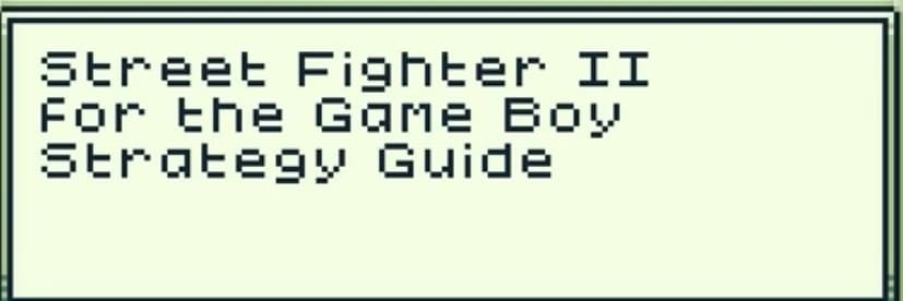 Street Fighter II for the Game Boy Strategy Guide screenshot 2