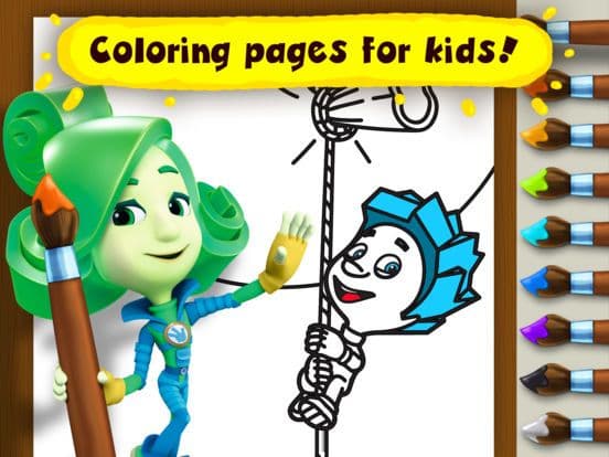 Fixies Coloring Pages: Paint with Finger in book! screenshot 2