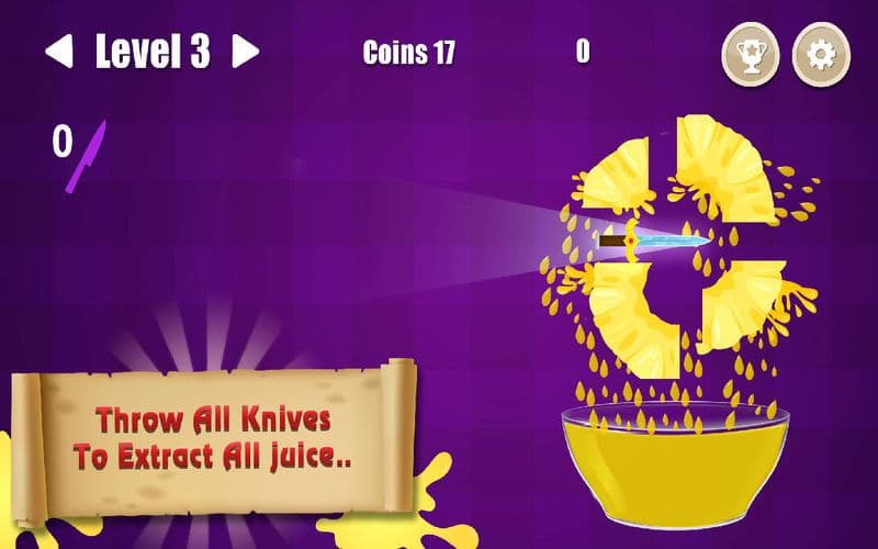 Juicy Knife Throw - Hit Splash