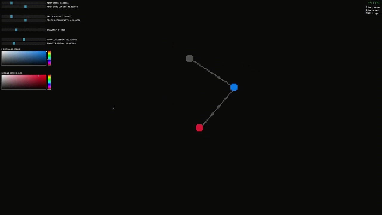 Double Pendulum Simulation screenshot 4