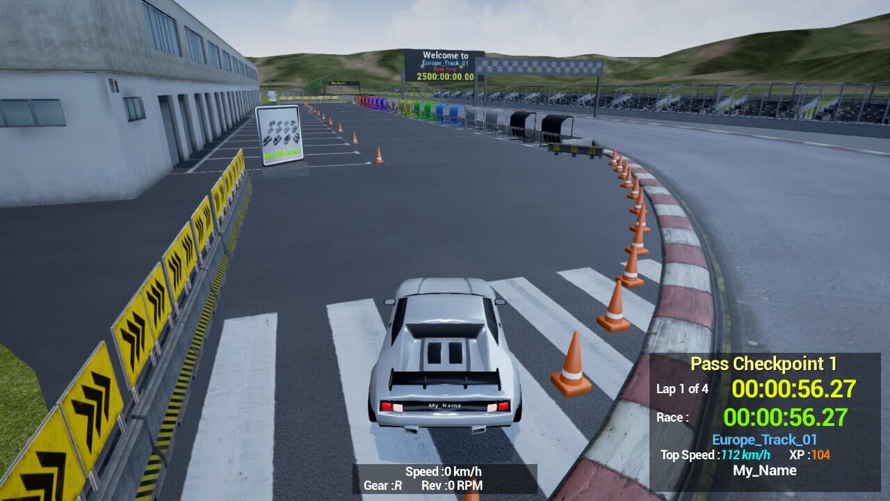 1980s90s Style - Retro Track Car Racer