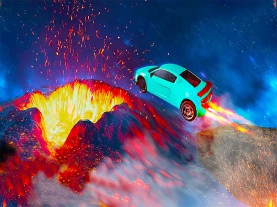 Lava Car Stunt Challenge Racer screenshot 2