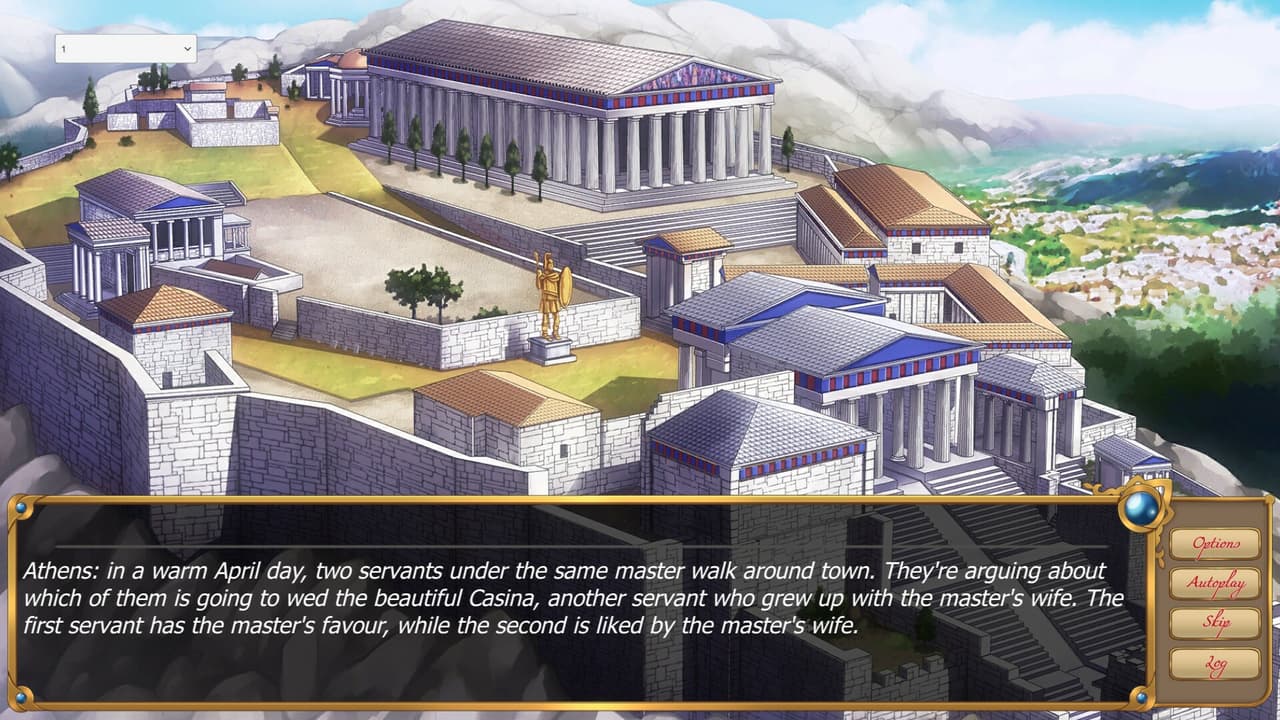 Casina: A Visual Novel set in Ancient Greece Prologue screenshot 2