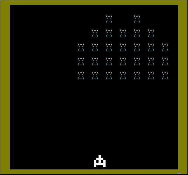 Galaxian in C screenshot 2