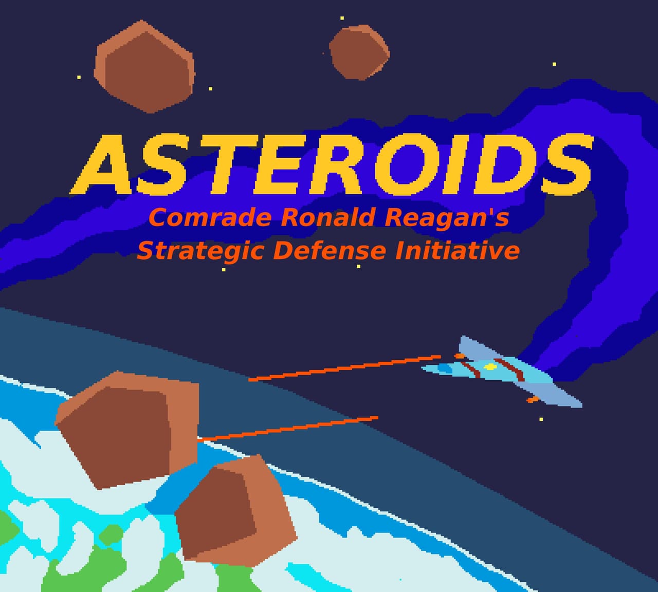 Comrade Ronald Reagans Strategic Defense Initiative: Asteroids screenshot 2