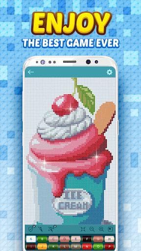 Cross Stitch - Color by Letters Pixel Art Game screenshot 2