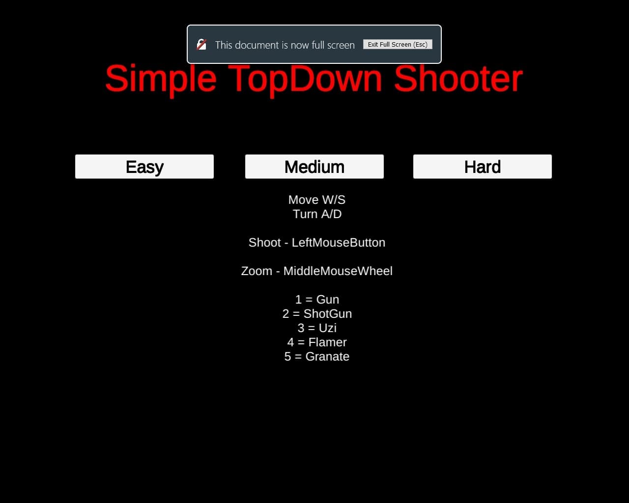 1st Simple TopDown Shooter