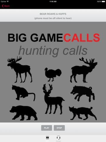 Big Game Hunting Calls SAMPLER - The Ultimate Hunting Calls App For Whitetail Deer, Elk, Moose, Turkey, Bear, Mountain Lions, Bobcats & Wild Boar screenshot 2