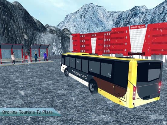 Offroad Tourist Snow Bus Drive - Hill Climb