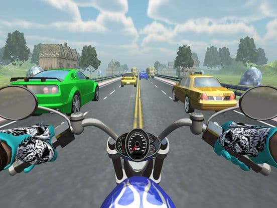 Real Bike Traffic Rider Virtual Reality Glasses screenshot 2