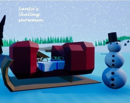 Santas Skating Snowmen (winterwonderjam 2022 entry)