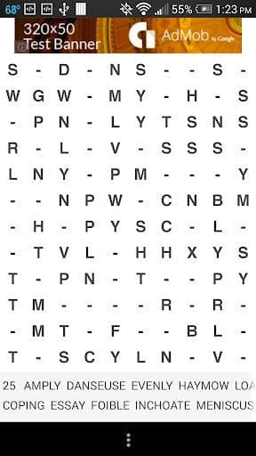 Missing Vowels Word Search screenshot 2