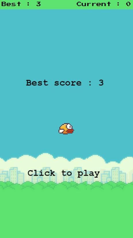 Flappy Bird in JS screenshot 2