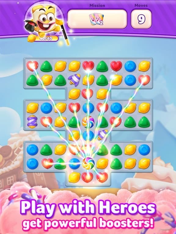 Lollipop Sweet Heroes Match3 screenshot 6