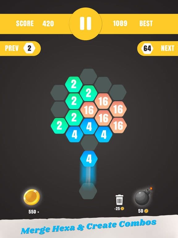 Hex Merge -Fuse & Lapse it up screenshot 2