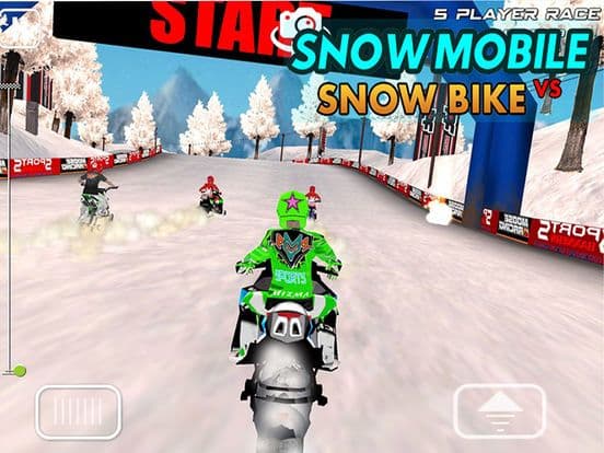 SnowMobile Vs SnowBike - 3D Racing Game screenshot 4