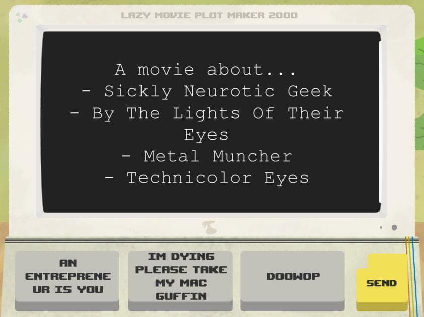 Lazy Movie Plot Maker 2000 screenshot 2