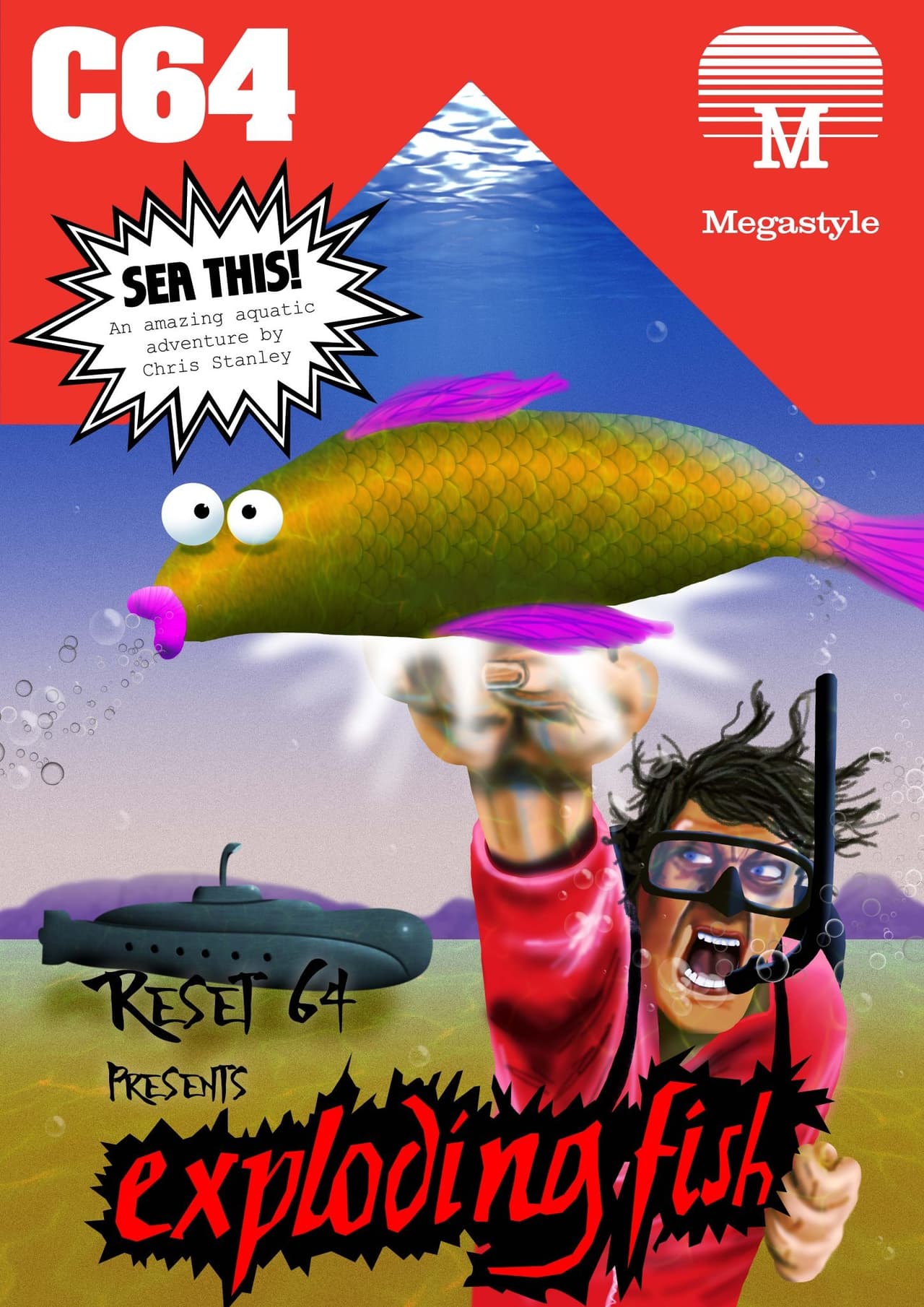 Exploding Fish (Commodore 64 game) screenshot 2