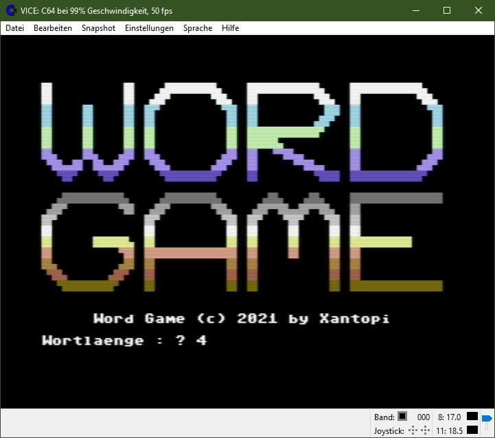 Wortspiel / Wordgame (C64/C128) screenshot 2