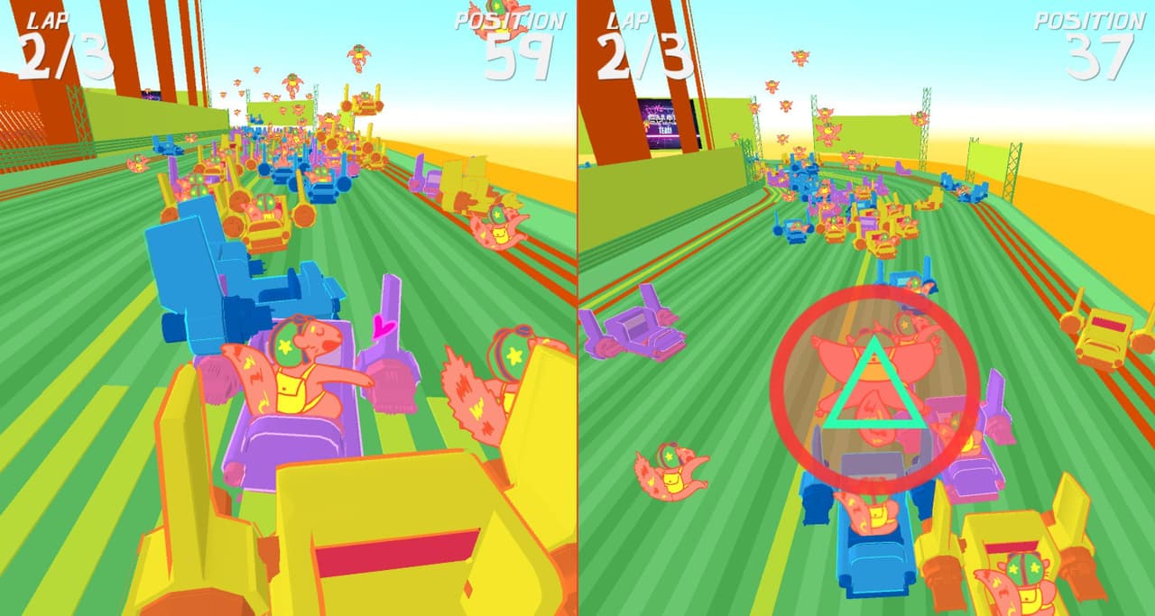 E-JECT Swarm Racer: Fur-turistic Hovercraft Action screenshot 2