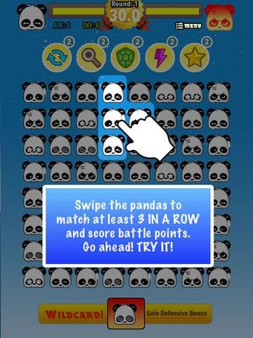Panda Kung Fu Fighting: Cute Multiplayer Match 3 Game for Boys & Girls screenshot 4