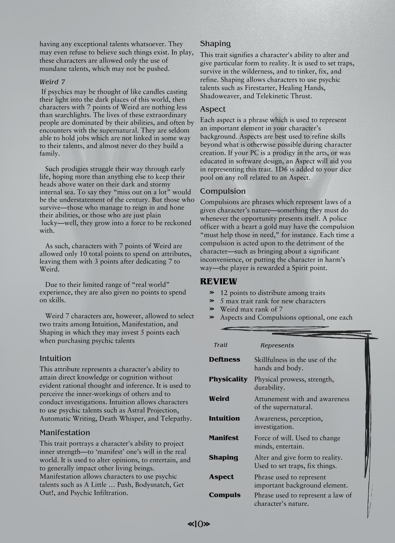 Atavism—Character Creation Quick Start Guide screenshot 2