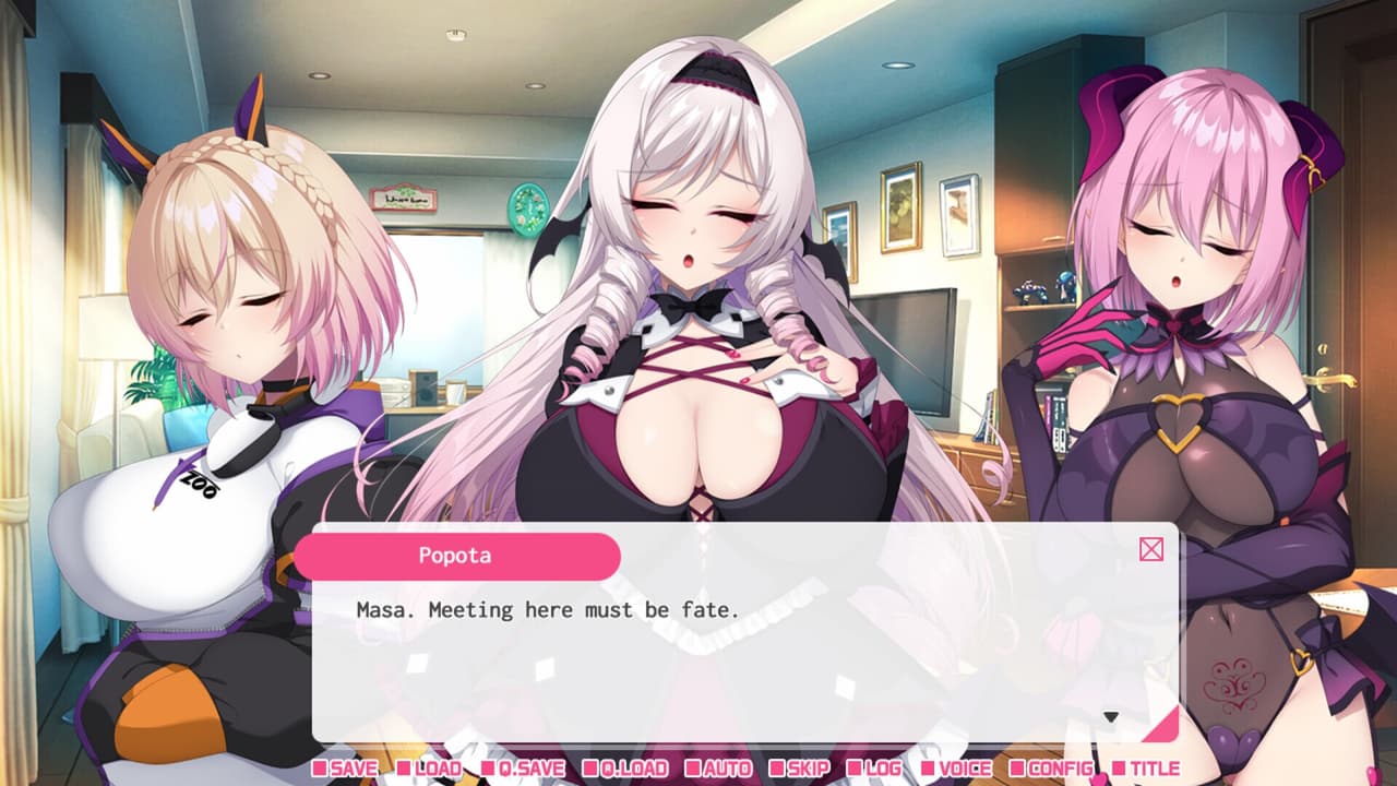 My oshi vtuber jumped through the screen and now were living together: Chill and vibey beast girl game streamer screenshot 2