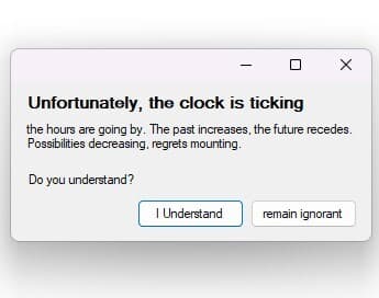 The clock is ticking