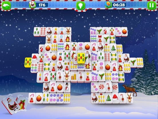 Santa Mahjong Solitaire Pro screenshot 3